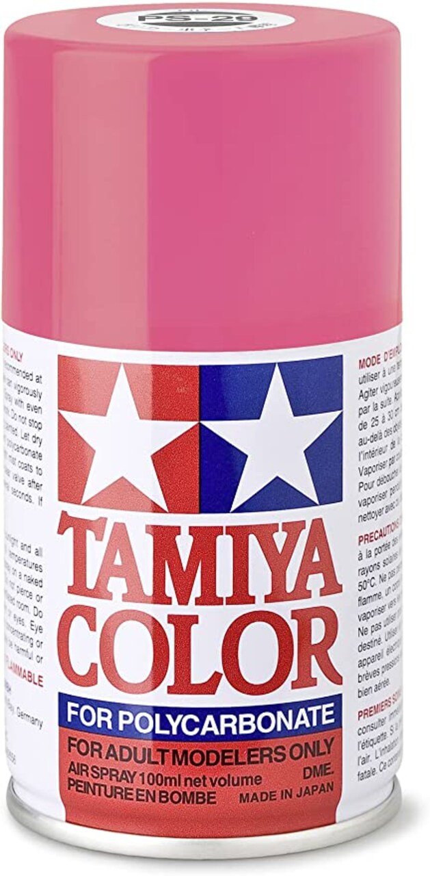 Tamiya   PS-29 Fluorescent Pink Polycarbonate Spray Paint 100mL For Polycarbinate